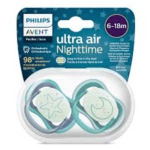 Chupete Avent Ultra Air Nighttime 6 a 18 meses AVC376/13