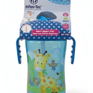Vaso Antiderrame con sorbete 300ml Infantec Bip1198